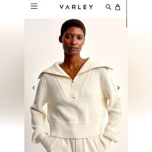 Varley Mentone half knit Zip pullover